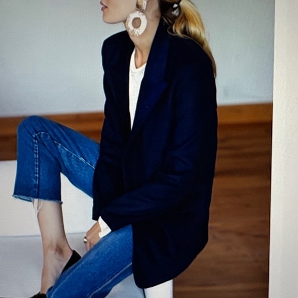 Emerson Fry James Navy Wool Cashmere Blend Blazer S - Picture 3 of 14